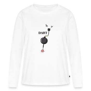 Fléchette Fléchette Flèche Légende de la fléchette - T-shirt manches longues Premium bio Femme - blanc - Devant - Julia (174cm)