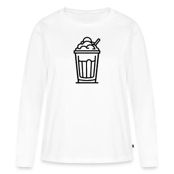 milkshake - T-shirt manches longues Premium bio Femme - blanc - Devant - Julia (174cm)