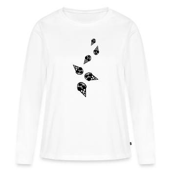 Icône d’icône de glace - T-shirt manches longues Premium bio Femme - blanc - Devant - Julia (174cm)