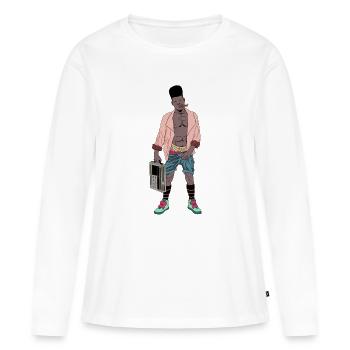 Mannequin - T-shirt manches longues Premium bio Femme - blanc - Devant - Julia (174cm)