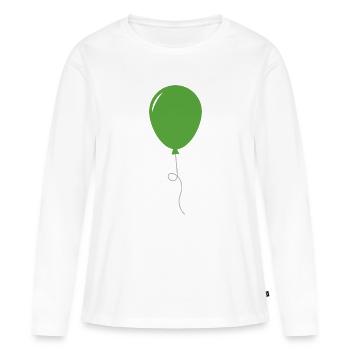 Ballon - T-shirt manches longues Premium bio Femme - blanc - Devant - Julia (174cm)