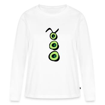 tentakel_p - Frauen Premium Bio Langarmshirt - Weiß - Vorne - Julia (174cm)