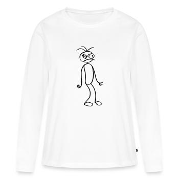 Collez le chiffre - T-shirt manches longues Premium bio Femme - blanc - Devant - Julia (174cm)