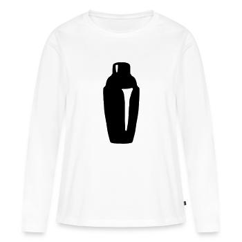 Cocktail Shaker - Frauen Premium Bio Langarmshirt - Weiß - Vorne - Julia (174cm)