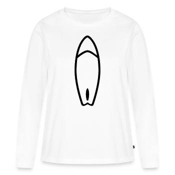 Planche de surf Surf Surf surf - T-shirt manches longues Premium bio Femme - blanc - Devant - Julia (174cm)