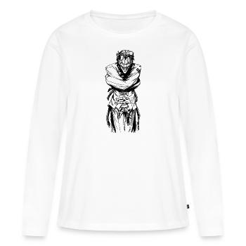 Batman Joker Gefesselt schwarz - Frauen Premium Bio Langarmshirt - Weiß - Vorne - Julia (174cm)