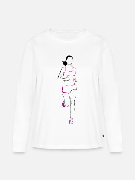 Logo des Frauenlaufrennens - Frauen Premium Bio Langarmshirt - Weiß