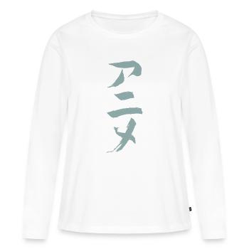 Anime (Trickfilm) - Auf Japanisch / TUSCHE - Frauen Premium Bio Langarmshirt - Weiß - Vorne - Julia (174cm)