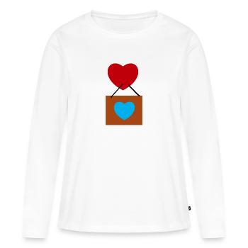 Ballon - T-shirt manches longues Premium bio Femme - blanc - Devant - Julia (174cm)