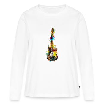 E guitare guitariste cadeau de groupe - T-shirt manches longues Premium bio Femme - blanc - Devant - Julia (174cm)