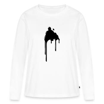 Klecks flecken - Frauen Premium Bio Langarmshirt - Weiß - Vorne - Julia (174cm)