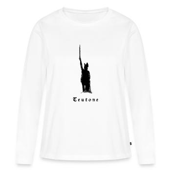 Conception Teutonen avec monument Hermann - T-shirt manches longues Premium bio Femme - blanc - Devant - Julia (174cm)
