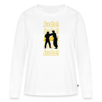 Judo judo judo - T-shirt manches longues Premium bio Femme - blanc - Devant - Julia (174cm)