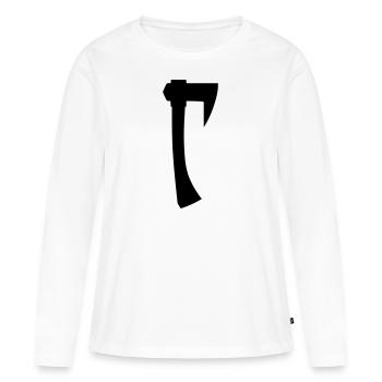 Axt - Frauen Premium Bio Langarmshirt - Weiß - Vorne - Julia (174cm)