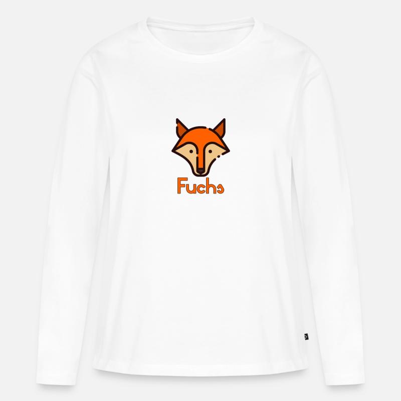 Fuchs - Frauen Premium Bio Langarmshirt - Weiß