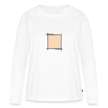 Cadre décoratif. Bannières / cadres. - T-shirt manches longues Premium bio Femme - blanc - Devant - Julia (174cm)