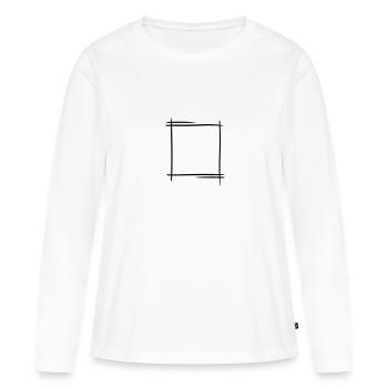 Cadre décoratif. Bannières / cadres. - T-shirt manches longues Premium bio Femme - blanc - Devant - Julia (174cm)