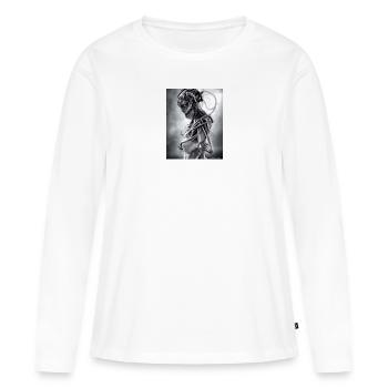 strong - Frauen Premium Bio Langarmshirt - Weiß - Vorne - Julia (174cm)