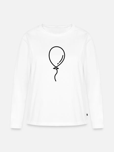 Luftballon - Frauen Premium Bio Langarmshirt - Weiß