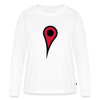 point de vue - T-shirt manches longues Premium bio Femme - blanc - Devant - Julia (174cm)