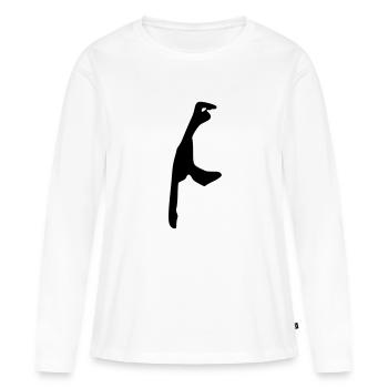 Sylt - T-shirt manches longues Premium bio Femme - blanc - Devant - Julia (174cm)