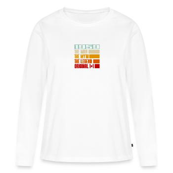1959 L’homme Mythe Légende - T-shirt manches longues Premium bio Femme - blanc - Devant - Julia (174cm)