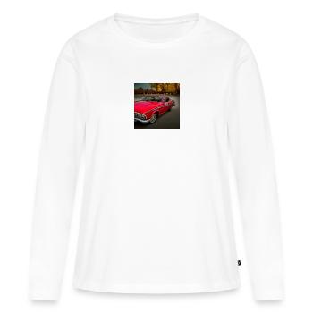 Car Oldtimer classic car - Women's Premium Organic Long Sleeve Shirt - white - Front - Julia (174cm)