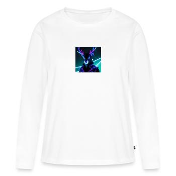 Fusion de rennes électriques - T-shirt manches longues Premium bio Femme - blanc - Devant - Julia (174cm)