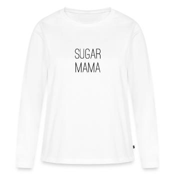 Sugar mama - Women's Premium Organic Long Sleeve Shirt - white - Front - Julia (174cm)