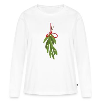 Gui - T-shirt manches longues Premium bio Femme - blanc - Devant - Julia (174cm)