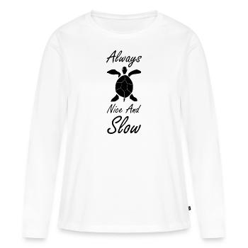 Turtle Turtle - Women's Premium Organic Long Sleeve Shirt - white - Front - Julia (174cm)
