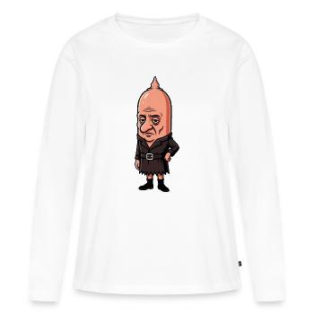 Hansworst Caricature - T-shirt manches longues Premium bio Femme - blanc - Devant - Julia (174cm)