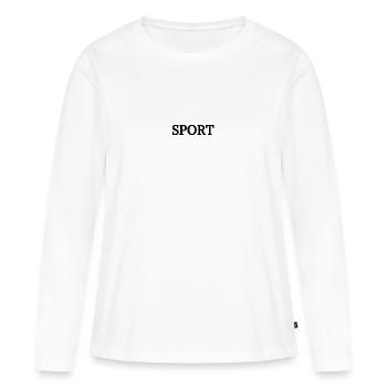 SPORT - T-shirt manches longues Premium bio Femme - blanc - Devant - Julia (174cm)