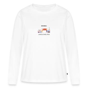 Thanks to volunteer movers - Women's Premium Organic Long Sleeve Shirt - white - Front - Julia (174cm)