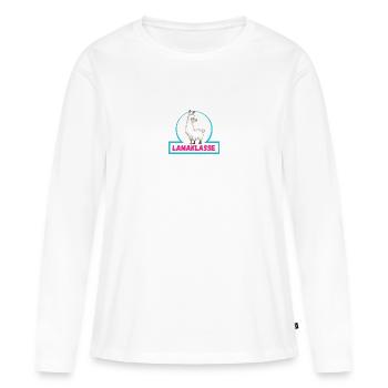 Llama Class Class Animal Llama - Women's Premium Organic Long Sleeve Shirt - white - Front - Julia (174cm)