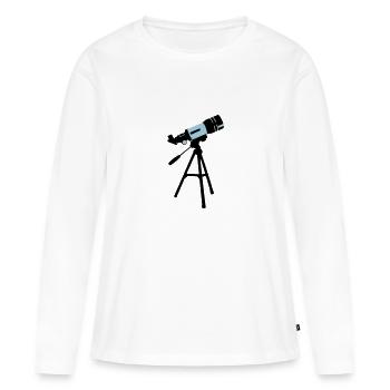 Telescope, Astronomy - télescope - T-shirt manches longues Premium bio Femme - blanc - Devant - Julia (174cm)