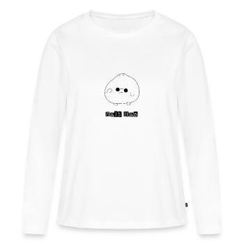 Salt Bao - T-shirt manches longues Premium bio Femme - blanc - Devant - Julia (174cm)