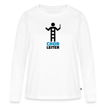 chorale - T-shirt manches longues Premium bio Femme - blanc - Devant - Julia (174cm)