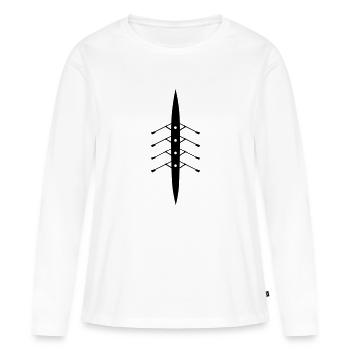 Vierer Ruderboot - Frauen Premium Bio Langarmshirt - Weiß - Vorne - Julia (174cm)
