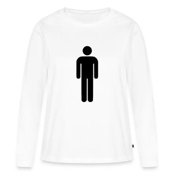 Man - WC - T-shirt manches longues Premium bio Femme - blanc - Devant - Julia (174cm)