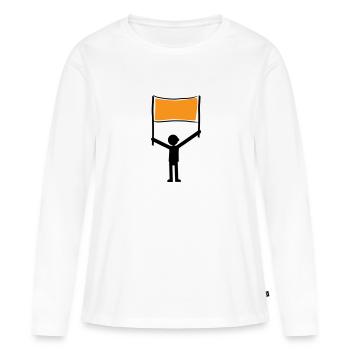Demonstration strike - Women's Premium Organic Long Sleeve Shirt - white - Front - Julia (174cm)