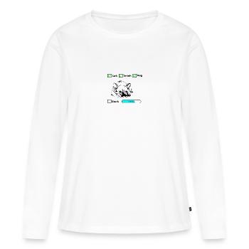 bouledogue français - T-shirt manches longues Premium bio Femme - blanc - Devant - Julia (174cm)