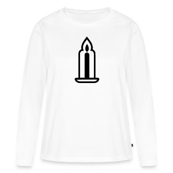 Candle - Women's Premium Organic Long Sleeve Shirt - white - Front - Julia (174cm)