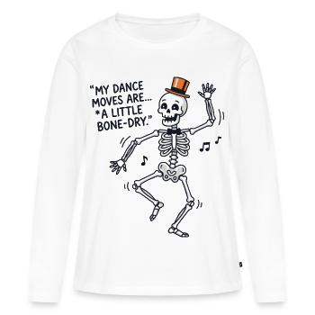 Skeleton Dance Top Hat - Women's Premium Organic Long Sleeve Shirt - white - Front - Julia (174cm)