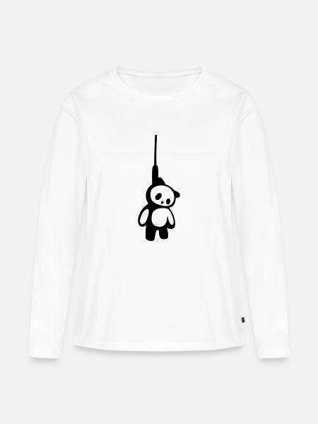 Hanged dead Panda Bear - Frauen Premium Bio Langarmshirt - Weiß