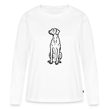 hongarianvizsla_02 - T-shirt manches longues Premium bio Femme - blanc - Devant - Julia (174cm)