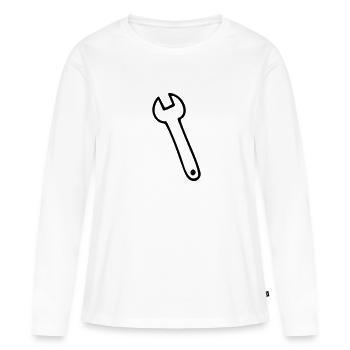 Wrench - Women's Premium Organic Long Sleeve Shirt - white - Front - Julia (174cm)