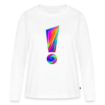 Colorful exclamation point - Women's Premium Organic Long Sleeve Shirt - white - Front - Julia (174cm)