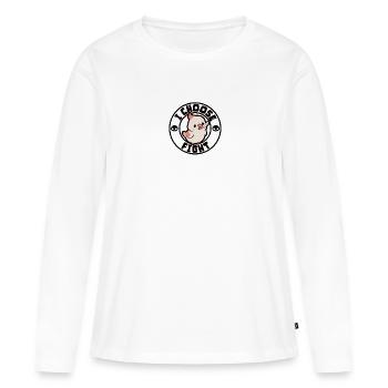 Je choisis le combat - T-shirt manches longues Premium bio Femme - blanc - Devant - Julia (174cm)