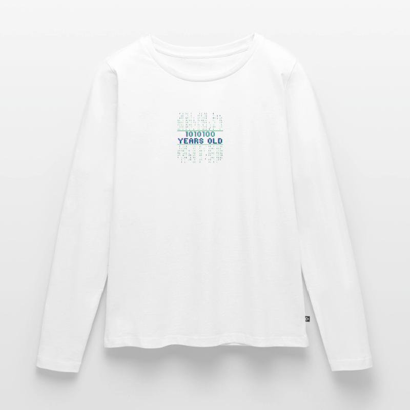 84th Birthday 84 years old Binary Code Computer Science Women's Premium Organic Long Sleeve Shirt